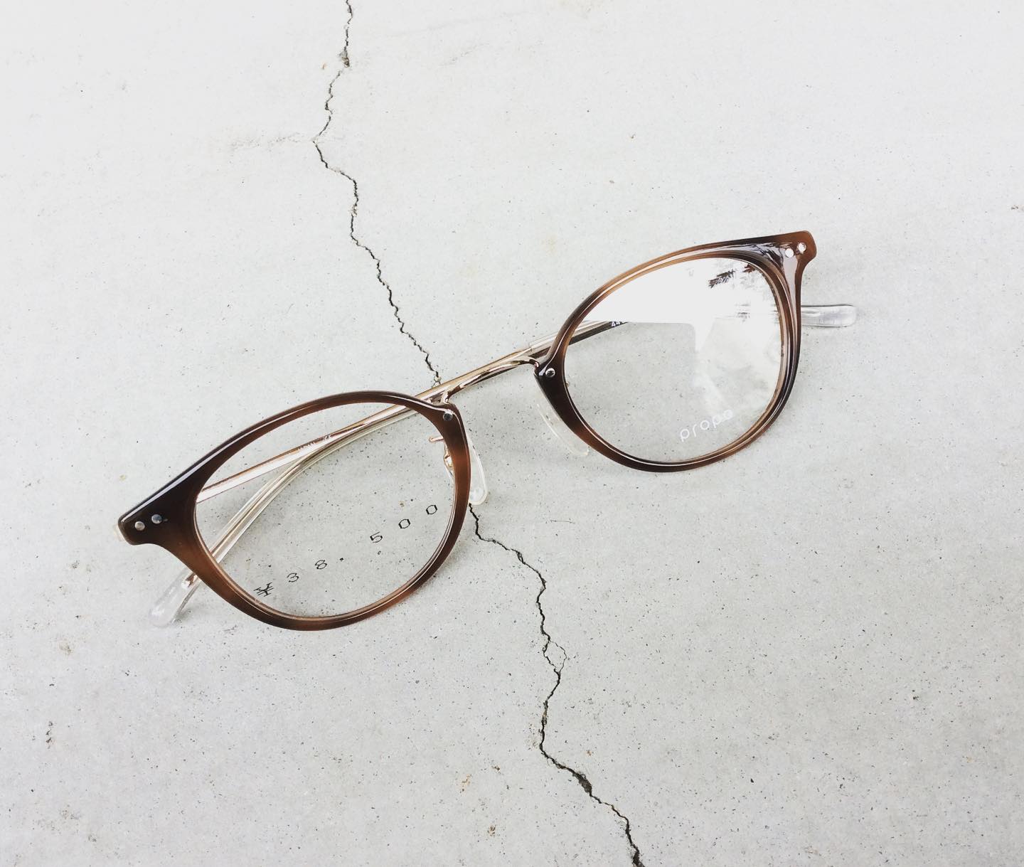 極美品 propo アキ ラウンド型メガネ 小顔 強度近視 強度近視さんに